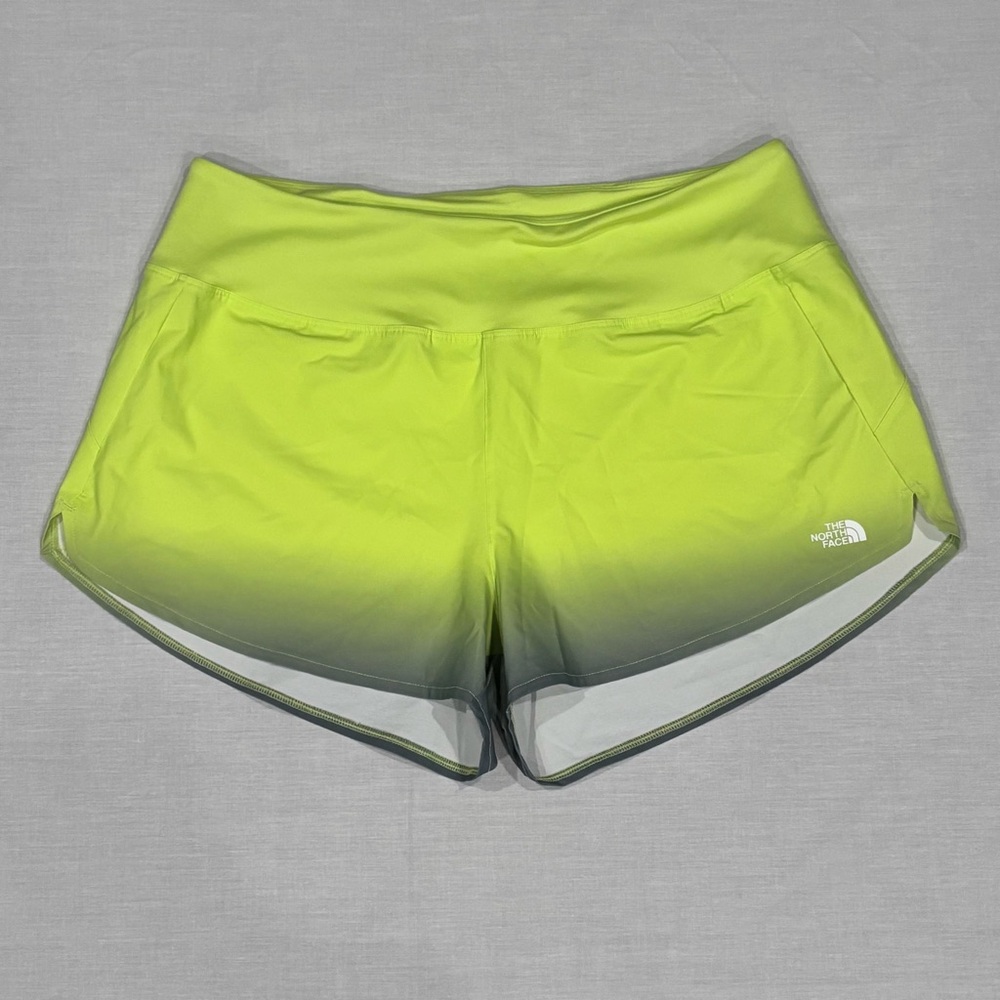 The North Face Women's Arque 3” Athletic Running Shorts Size Large Green Ombre